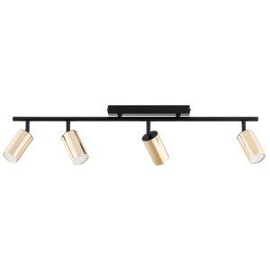 LAMPA SUFITOWA ALFA KAMEL CZARNA & ZŁOTA 4xGU10 /  63345