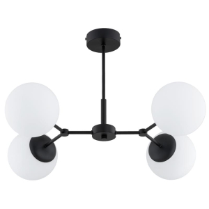 LAMPA SUFITOWA ALFA FOTON CZARNA & BIAŁA 4xE14 /  63343