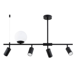 LAMPA SUFITOWA ALFA NESKA CZARNA 4xGU10 & 1xE14 /  63346