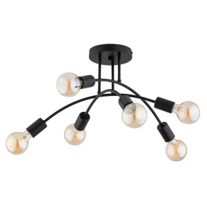 LAMPA SUFITOWA ALFA LANTI CZARNA 6xE27 /  63339