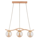 LAMPA WISZĄCA ALFA FORES DREWNIANA 3xE14 /  62544