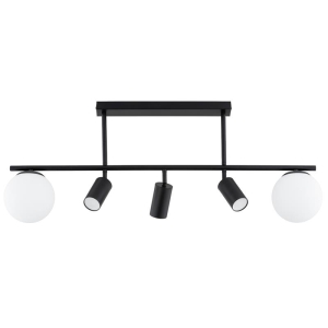 LAMPA SUFITOWA ALFA ESKA CZARNA 3xGU10 & 2xE14 /  63336
