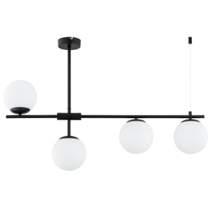 LAMPA SUFITOWA ALFA FORT CZARNA & BIAŁA 4xE14 /  63337
