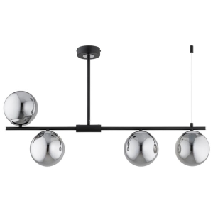 LAMPA SUFITOWA ALFA HILL CZARNA & CHROM 4xE14 /  63338