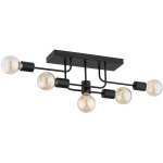 LAMPA SUFITOWA ALFA GOISA CZARNA 5xE27 / 63333
