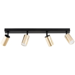 LAMPA SUFITOWA ALFA ATLET CZARNA & ZŁOTA 4xGU10 / 63330