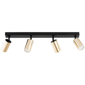 LAMPA SUFITOWA ALFA ATLET CZARNA & ZŁOTA 4xGU10 / 63330