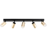 LAMPA SUFITOWA ALFA ATLET CZARNA & ZŁOTA 5xGU10 / 63331