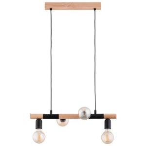 LAMPA WISZĄCA ALFA LIDO DREWNIANA 4xE27 / 63327