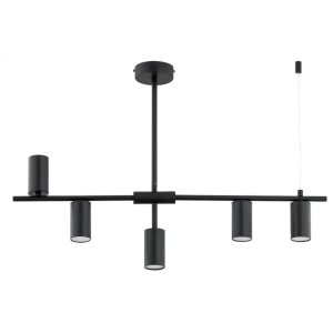 LAMPA SUFITOWA ALFA SAUR CZARNA 5xGU10 / 63322