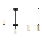 LAMPA SUFITOWA ALFA SAUR CZARNA & ZŁOTA 4xGU10 / 63324