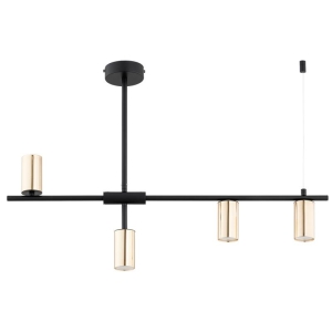 LAMPA SUFITOWA ALFA SAUR CZARNA & ZŁOTA 4xGU10 / 63324