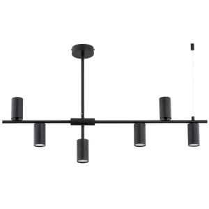 LAMPA SUFITOWA ALFA SAUR CZARNA 6xGU10 / 63323
