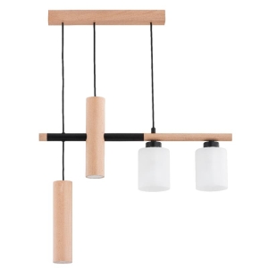LAMPA SUFITOWA ALFA NIMIR DREWNIANA 2xE27 & 2xGU10 / 63316