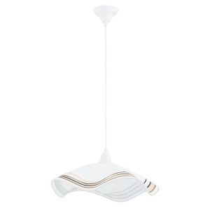 LAMPA WISZĄCA ALFA FLORES BIAŁA 1xE27 / 61440