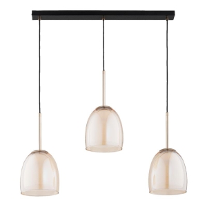 LAMPA WISZĄCA ALFA ROVENA ZŁOTA & CZARNA 3xE27 / 62526