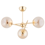 LAMPA SUFITOWA ALFA PRIMERY ZŁOTA 3xE14 / 62524