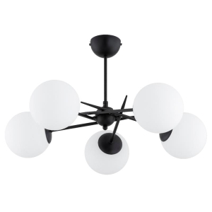 LAMPA SUFITOWA ALFA PRIMERY CZARNA & BIAŁA 5xE14 / 63308