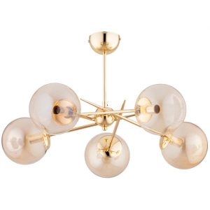 LAMPA SUFITOWA ALFA PRIMERY ZŁOTA 5xE14 / 63309