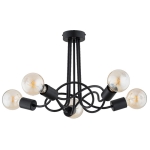 LAMPA SUFITOWA ALFA WINGO CZARNA 5xE27 / 63304
