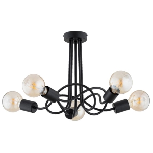 LAMPA SUFITOWA ALFA WINGO CZARNA 5xE27 / 63304