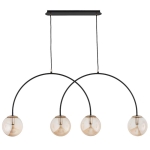 LAMPA WISZĄCA ALFA BENDO MIX CZARNA & ZŁOTA 4xE14 / 63303