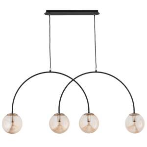 LAMPA WISZĄCA ALFA BENDO MIX CZARNA & ZŁOTA 4xE14 / 63303