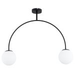 LAMPA SUFITOWA ALFA BENDO CZARNA & BIAŁA 2xE14 / 62514