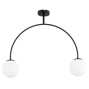 LAMPA SUFITOWA ALFA BENDO CZARNA & BIAŁA 2xE14 / 62514