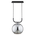 LAMPA WISZĄCA ALFA BINARY CZARNA & CHROM 1xE27 / 61423