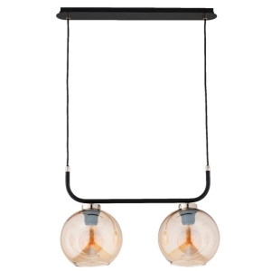 LAMPA WISZĄCA ALFA BINARY CZARNA & ZŁOTA 2xE27 / 62510