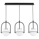 LAMPA WISZĄCA ALFA LERIA PICCOLO CZARNA & CHROM 3xE14 / 62512