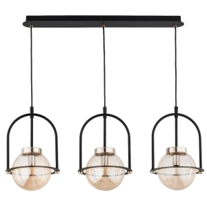 LAMPA WISZĄCA ALFA LERIA PICCOLO CZARNA & ZŁOTA 3xE14 / 62511