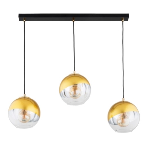 LAMPA WISZĄCA ALFA VERONA CZARNA & ZŁOTA 3xE27 / 62509