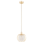 LAMPA WISZĄCA ALFA KRISTAL ZŁOTA MIX 1xE27 / 61408