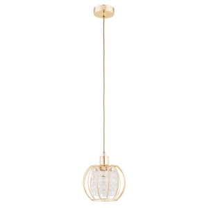 LAMPA WISZĄCA ALFA KRISTAL ZŁOTA MIX 1xE27 / 61408