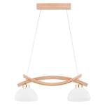 LAMPA WISZĄCA ALFA NASA DREWNIANA & ZŁOTA 2xE27 / 62505