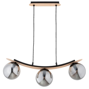 LAMPA WISZĄCA ALFA NAIRA DREWNIANA 3xE14 / 62502