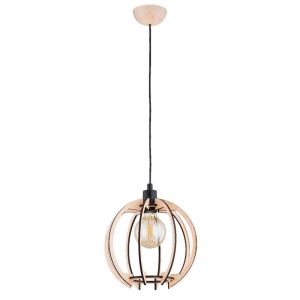 LAMPA WISZĄCA ALFA TOMMY SLIM DREWNIANA 1xE27 / 61406