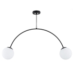 LAMPA SUFITOWA ALFA BEND CZARNA & BIAŁA 2xE14 / 62497