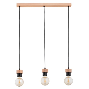 LAMPA WISZĄCA ALFA ZELIA DREWNIANA 3xE27 / 62501