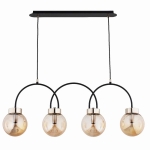 LAMPA WISZĄCA ALFA DARSO CZARNA & ZŁOTA 4xE14 / 63294