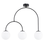 LAMPA SUFITOWA ALFA DILAR CZARNA & BIAŁA 3xE14 / 62492