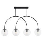 LAMPA SUFITOWA ALFA DILAR CZARNA 4xE14 / 63293
