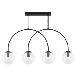 LAMPA SUFITOWA ALFA DILAR CZARNA 4xE14 / 63293