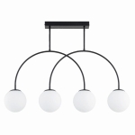 LAMPA SUFITOWA ALFA DILAR CZARNA & BIAŁA 4xE14 / 63292