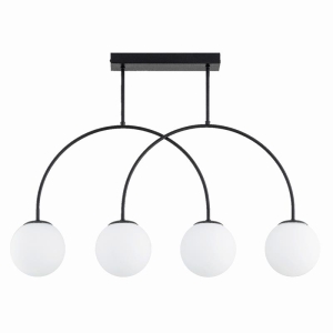 LAMPA SUFITOWA ALFA DILAR CZARNA & BIAŁA 4xE14 / 63292