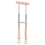 LAMPA WISZĄCA ALFA DILAN DREWNIANA 2xE27 / 62490