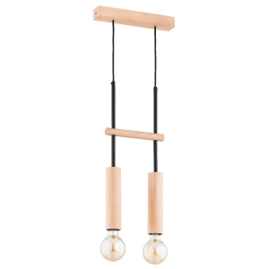 LAMPA WISZĄCA ALFA DILAN DREWNIANA 2xE27 / 62490