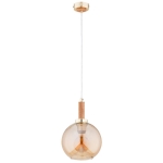 LAMPA WISZĄCA ALFA HETTY DREWNIANA & ZŁOTA 3xE27 / 61393